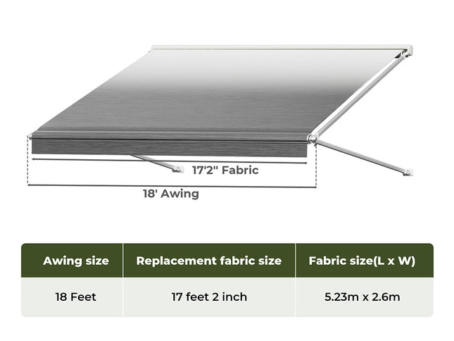 Manan 18FT RV Awning Fabric Replacement 18.05oz Caravan-1975420338527408130