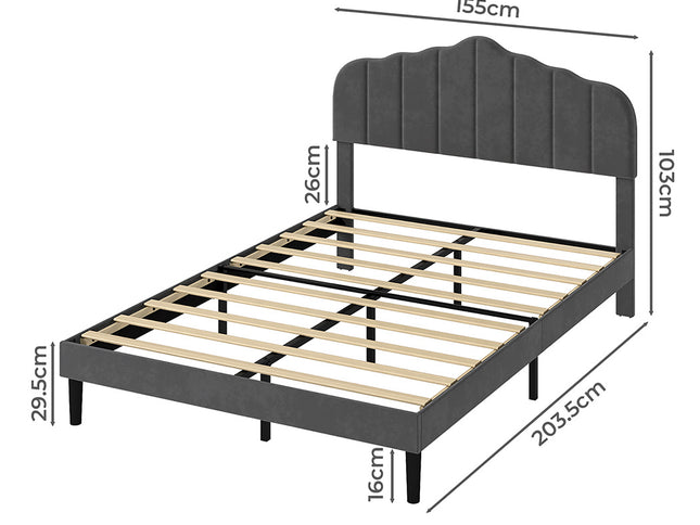 Levede Bed Frame Upholstered Platform Mattress Base Queen-2011971107007107074