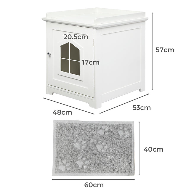 PaWz Cat Litter Box Mat Fully Enclosed-1975420396601741314