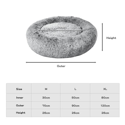 PaWz Pet Bed Memory Foam Dog Donut Charcoal Large-1973193686489632770