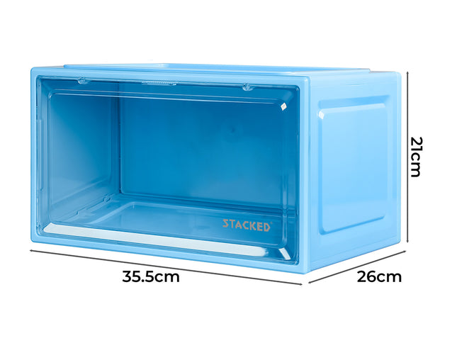 Stacked Sneaker Display Case Shoe Storage Blue-1864184615825182722
