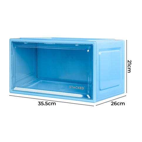 Stacked Sneaker Display Case Shoe Storage Blue-1864184615825182722