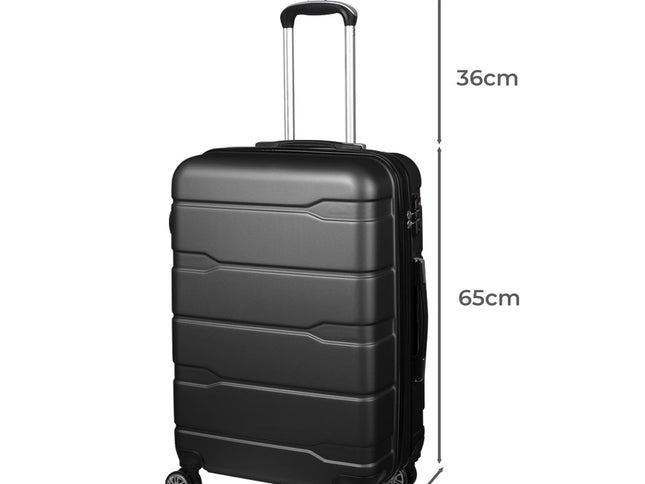 Slimbridge 24" Inch Expandable Luggage Black 24 inch-1864184369292382210