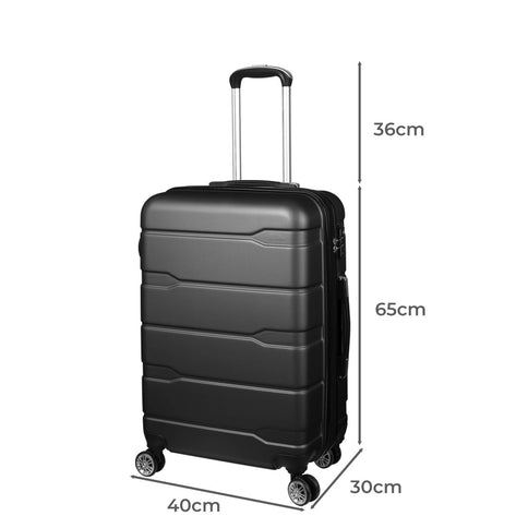 Slimbridge 24" Inch Expandable Luggage Black 24 inch-1864184369292382210
