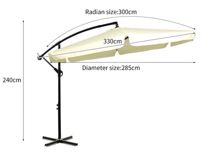 Mountview 3M Outdoor Umbrella Beach Beige Without Base-1864184448094965760