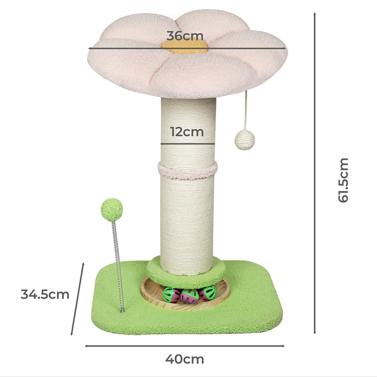 Pawz Cat Scratching Post Flower 61.5cm Cat Tree Tower-2029387298533150722