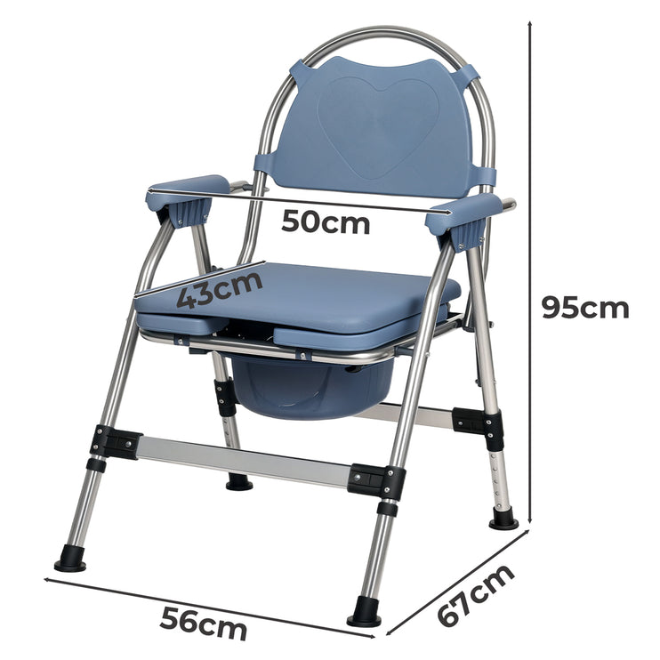 Levede Commode Chair Adjustable Bedside Seat Elderly Pregnant Disability Aid-2029334091815587842