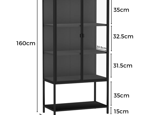 Stacked Glass Display Cabinet Collections Storage-1973193459829444610