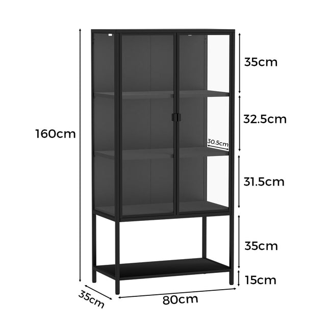 Stacked Glass Display Cabinet Collections Storage-1973193459829444610