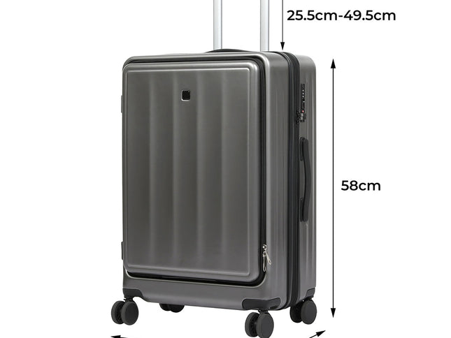Slimbridge 20"Luggage Trolley Travel Suitcase-1910112244105089026