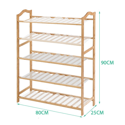 Levede Bamboo Shoe Rack Storage Wooden-1975420510481289218