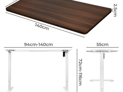 Levede Motorised Standing Desk Adjustable 140cm Walnut 1000x 1MM-1942353113654628354