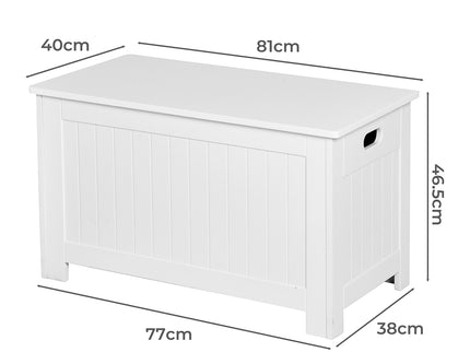 Levede Kids Toy Box Storage Chest Cabinet White-1864184634938626050