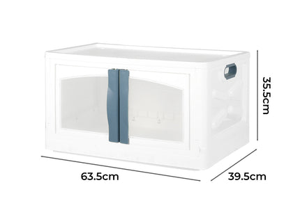 Storage Containers Lid Stackable 85L Blue-1864184615112151042