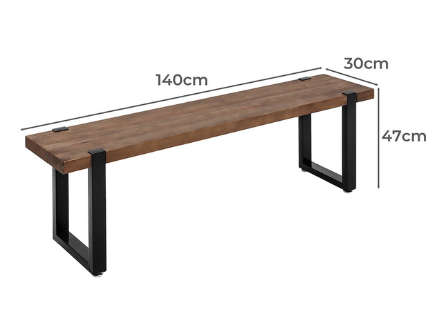 Levede 2x Dining Bench Chairs Wooden 140cm-1973194071715483650