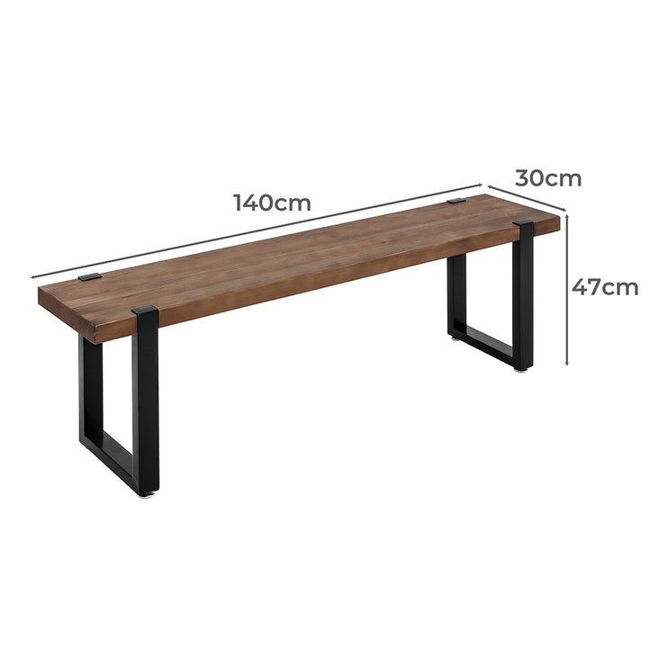 Levede 2x Dining Bench Chairs Wooden 140cm-1973194071715483650