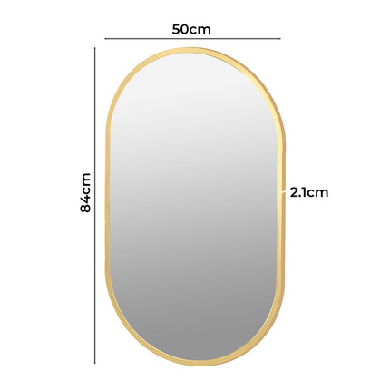Yezi Wall Mirror Bathroom Decor Vanity Gold-1954803006977478658