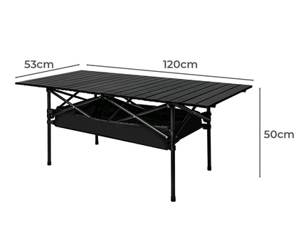 Levede Folding Camping Table Portable Black-1864184458035466242