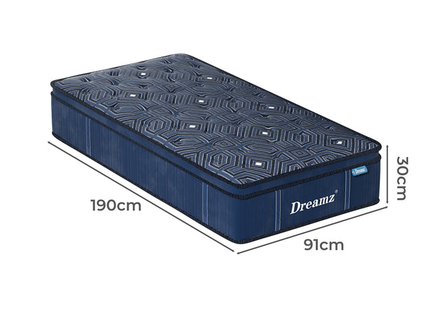 DreamZ Spring Mattress Euro Top All Sizes 30CM-1973193429429129218