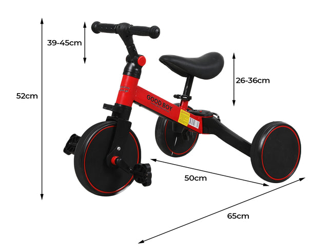 BoPeep 3in1 Kids Tricycle Toddler Balance-1954802362216484866