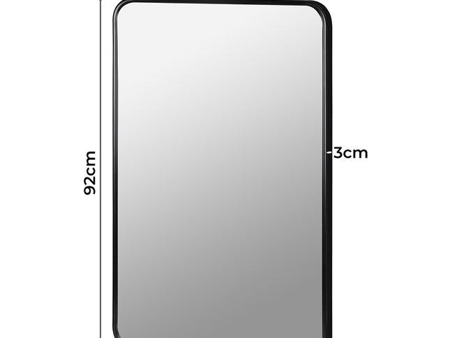 Yezi Wall Mirror Rectangle Bathroom Black-1942353100727783426