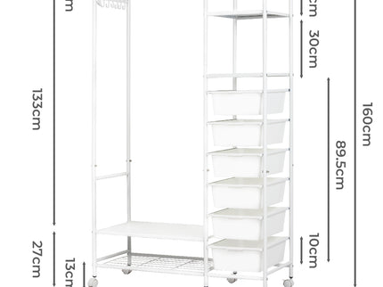 Levede 94CM Clothes Rack Stand Heavy Duty Hanging-1910149775618084866