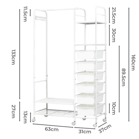 Levede 94CM Clothes Rack Stand Heavy Duty Hanging-1910149775618084866