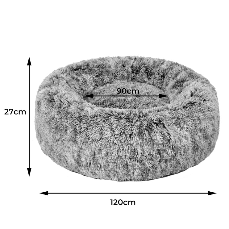 PaWz Pet Bed Cat Dog Donut Nest Calming XXL Charcoal XX-Large-1973193634211827714
