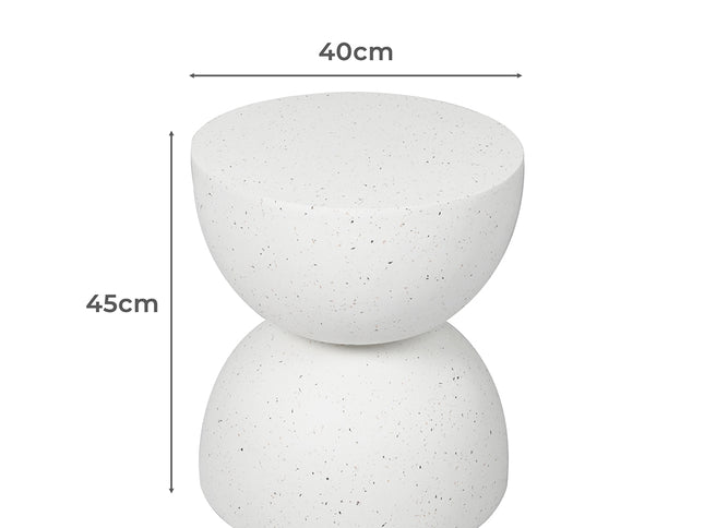 Levede Side Table Terrazzo Coffee Tables Beige-1973194078627696642