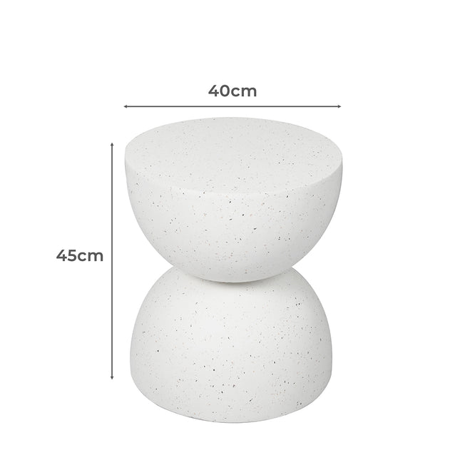 Levede Side Table Terrazzo Coffee Tables Beige-1973194078627696642