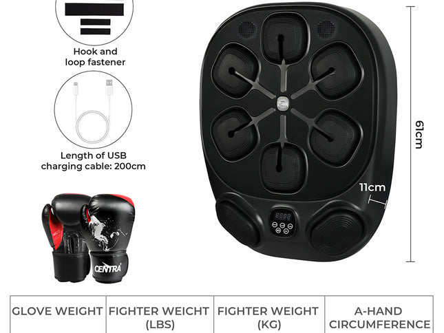 Centra Smart Music Boxing Machine With 8OZ Boxing Glove-1954802484342034434