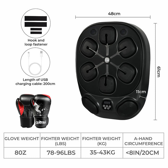 Centra Smart Music Boxing Machine With 8OZ Boxing Glove-1954802484342034434