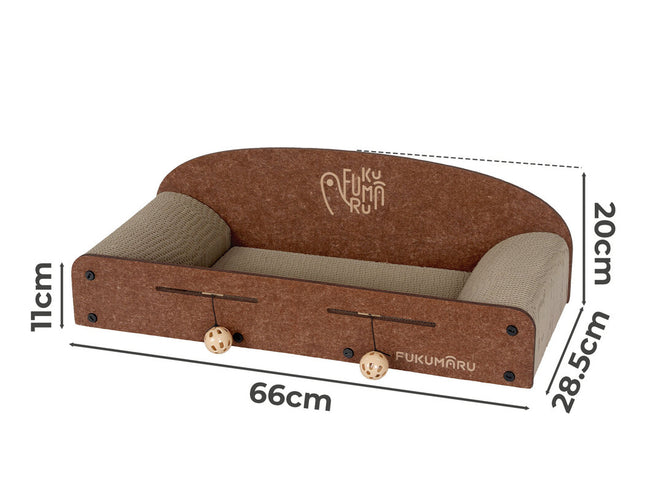 Pawz Cat Scratching Board Corrugated Cardboard 2 Balls-2029387296238866434
