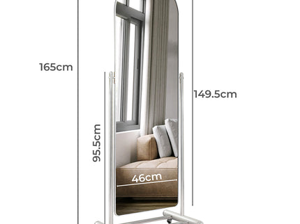Yezi 165CM Movable Arch Full Length Mirror-1910112235800367106