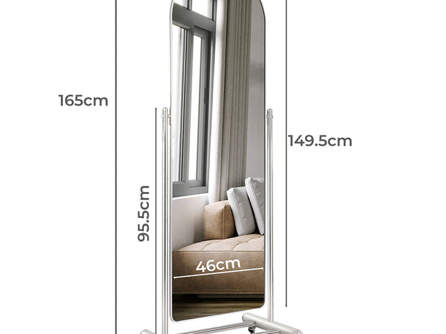 Yezi 165CM Movable Arch Full Length Mirror-1910112235800367106