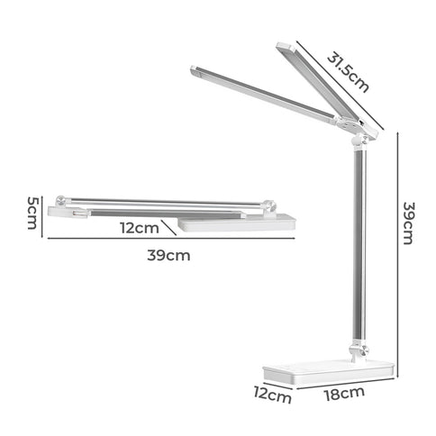 Emitto Double Head Desk Lamp LED Light Eye Caring USB-1910149778541514754