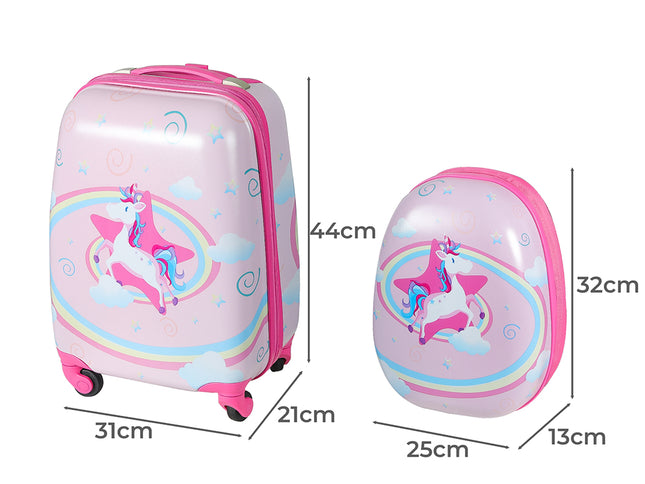 BoPeep 16''13'' 2PCS Kids Luggage Set Unicorn-1975420473697243138