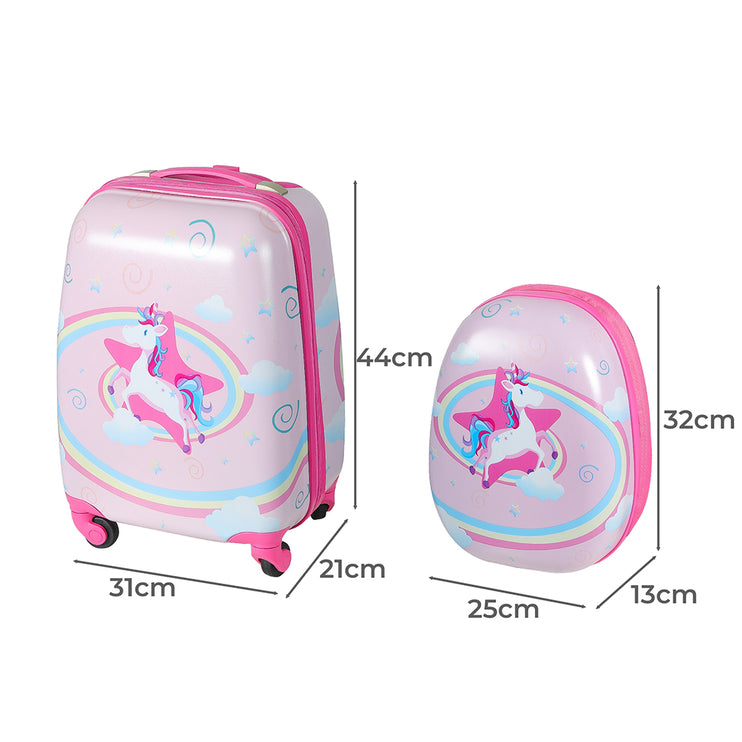 BoPeep 16''13'' 2PCS Kids Luggage Set Unicorn-1975420473697243138