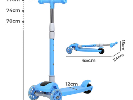 Bopeep Foldable Kids Scooter LED Music Blue-1954802362413617154