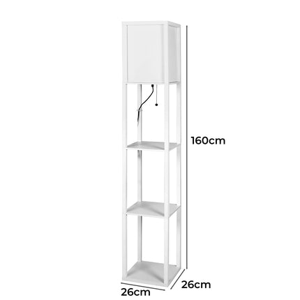 EMITTO Floor Lamp Storage Shelf LED White-1973193956724445186