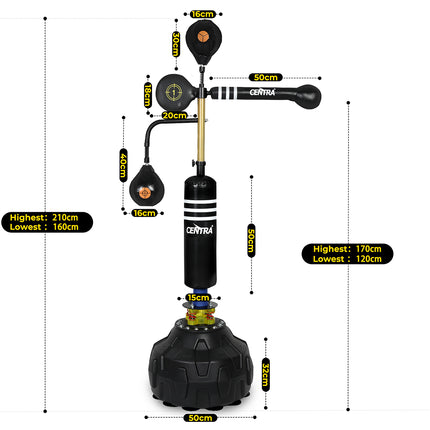 Centra Boxing Speed Ball Free Standing Punching Bag Reflect Reaction Training-1973193422554664962