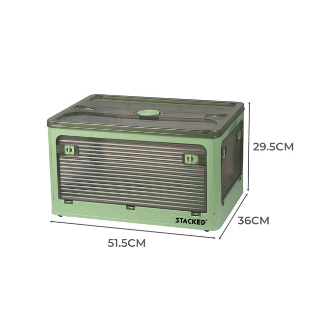 55L Storage Boxes Stackable Container M Green Medium-1973193712464957442