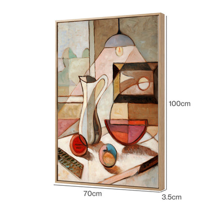Yezi Modern Wall Art Canvas Abstract 70×100cm Framed Artwork Home Office Decor-2050059007422500866