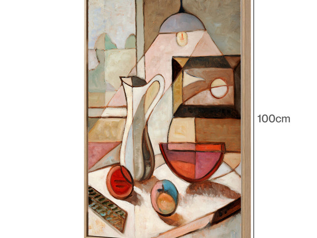 Yezi Modern Wall Art Canvas Abstract 70×100cm Framed Artwork Home Office Decor-2050059007422500866