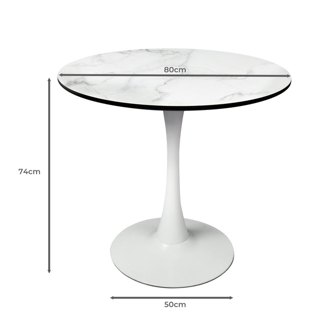 Levede Dining Table Kitchen 4 Person White-1973194083396620290
