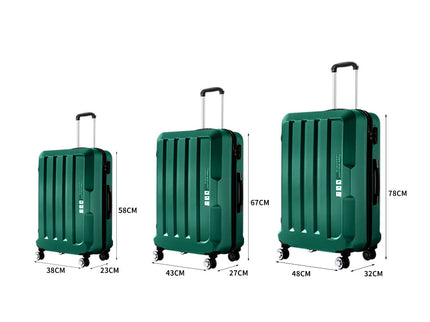 Slimbridge 20"24"28" 3PC Luggage Sets Green-1864184357879681026