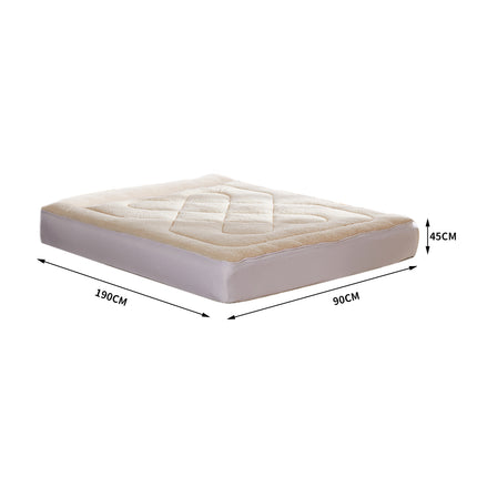 DreamZ Mattress Topper 100% Wool Underlay Single-1954802863834271746