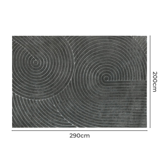 Marlow Floor Rug Soft Polyester Carpet Non Slip Plush Shaggy Rugs Geometric-1973193451327590402