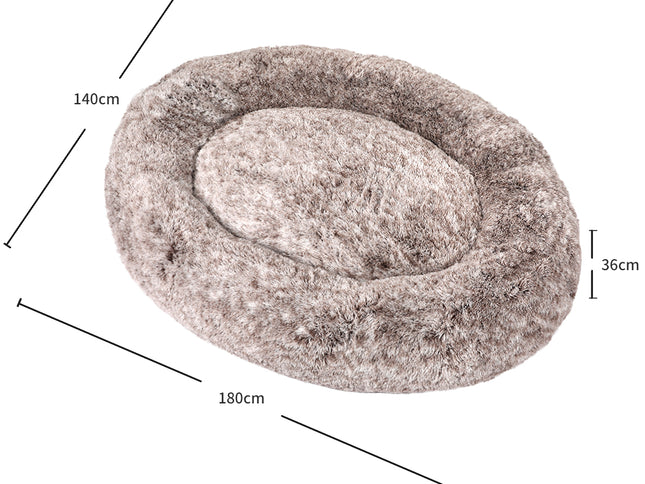 TheNapBed 1.8m Human Size Pet Bed Fluffy Brown-1975420392067698690