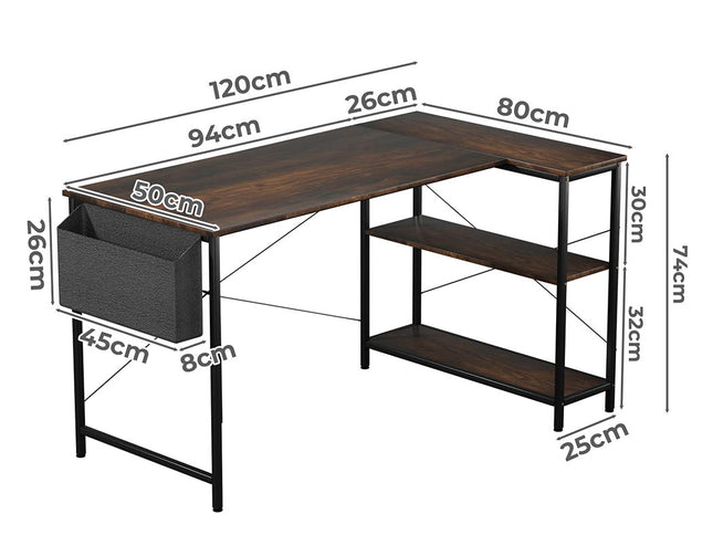 Levede L Shaped Computer Desk Home Corner Desk-1973193441240289282